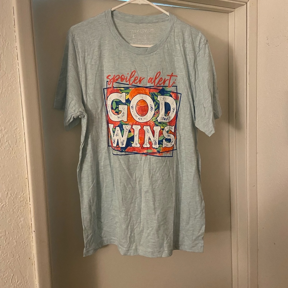 Light Blue Christian Shirt